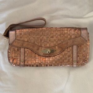Elliott Lucca Copper Woven Wristlet